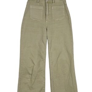 Olive Green Wide-Leg Pants